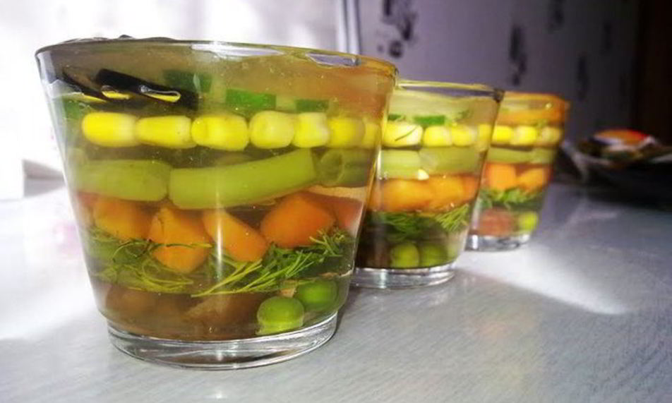 Рецепт овощное желе