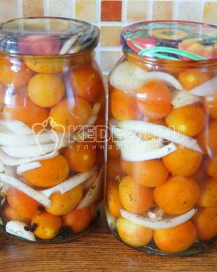 Помидоры с луком и маслом на зиму