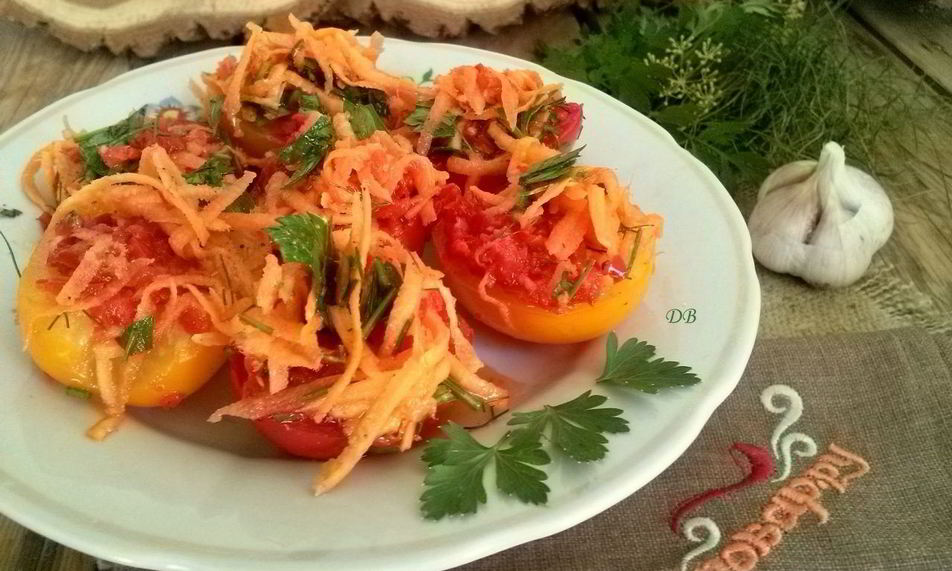 Рецепт помидоров с морковкого