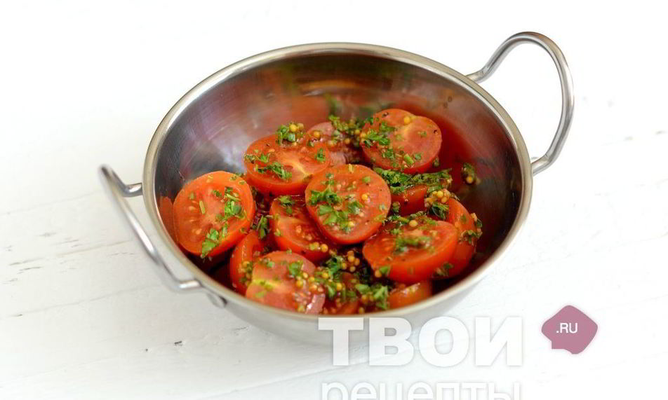 Рецепт помидоры с зеленью