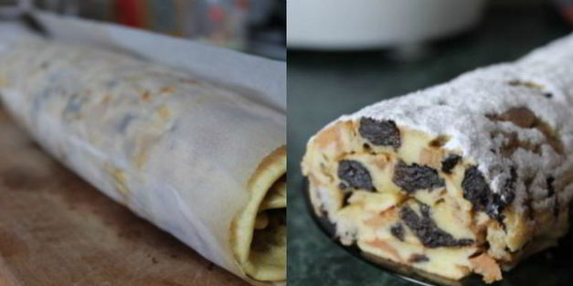 домашний рулет с фруктами