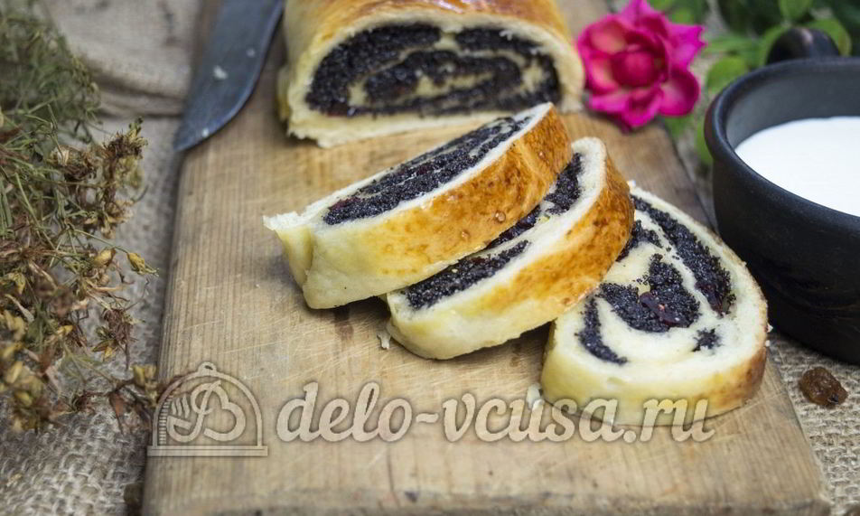 Рецепт дрожжевой рулет с маком