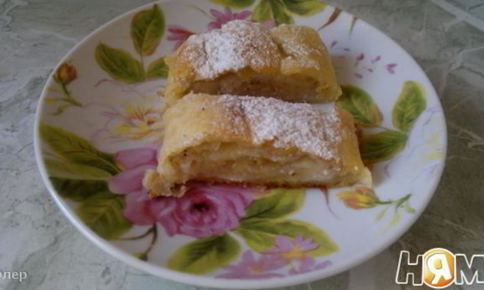 Рецепт фруктовый рулет из творожного теста