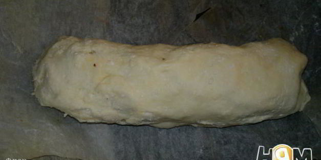 фруктовый рулет из творожного теста