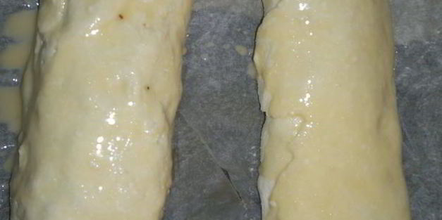 фруктовый рулет из творожного теста