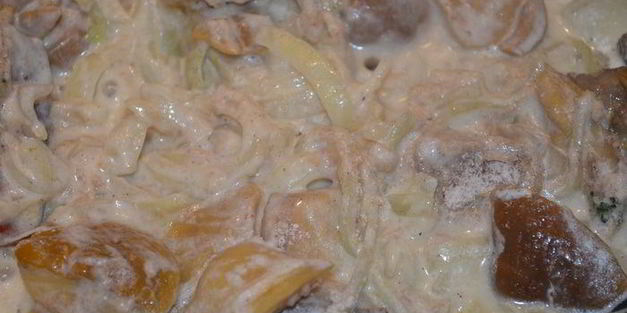 грибной рулет из картофельного теста