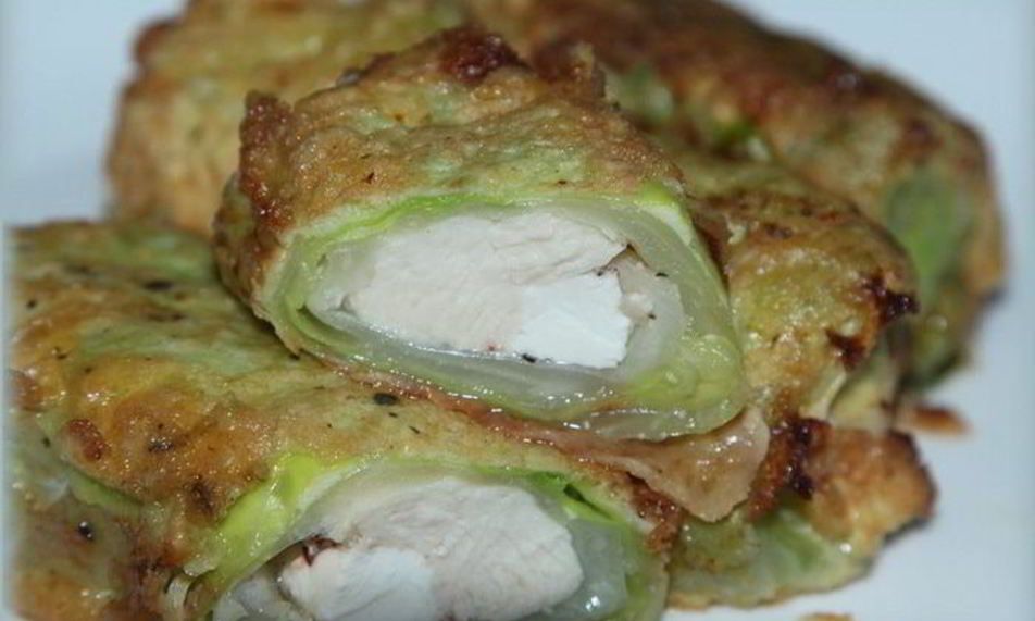 Рецепт капустные рулетики с куриным филе и брынзой