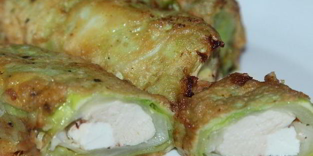 капустные рулетики с куриным филе и брынзой