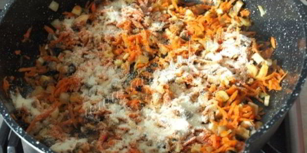 картофельный рулет с грибами