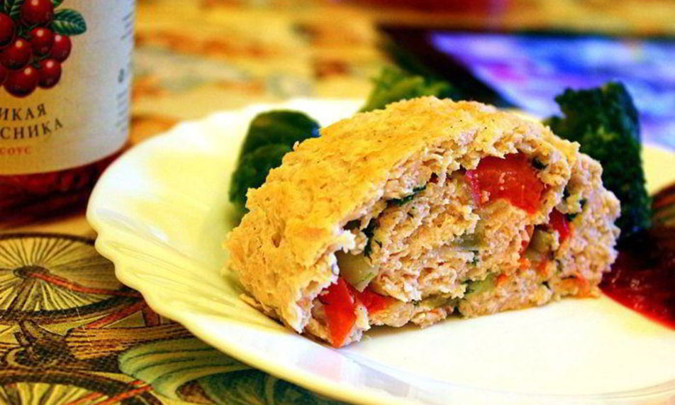 Рецепт куриный рулет с овощами