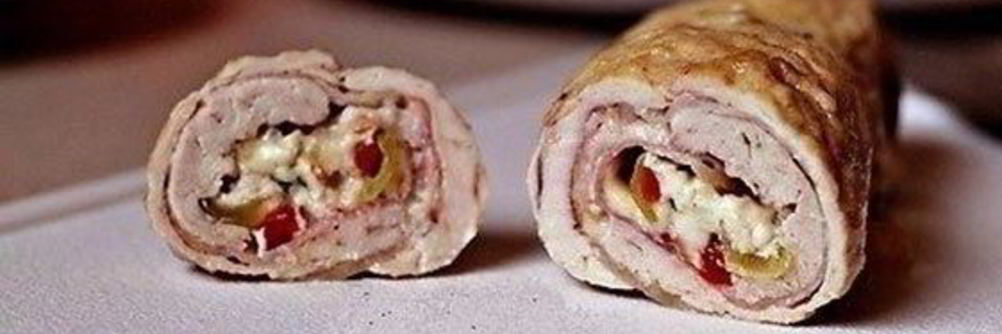 Куриный рулет с сыром и ветчиной