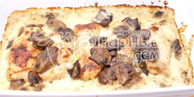 куриные рулетики с грибами и сыром