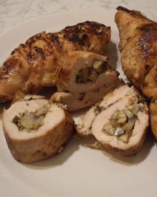 Куриные рулетики с грибами