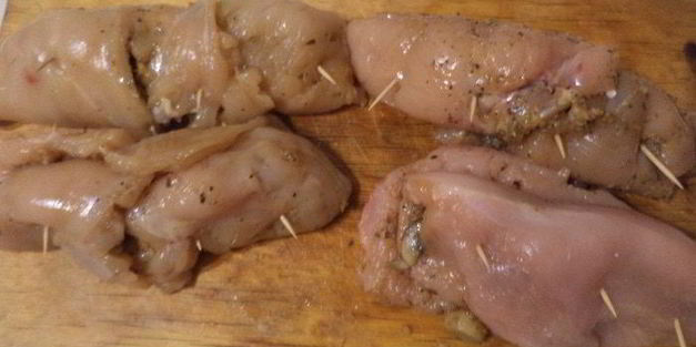 куриные рулетики с грибами