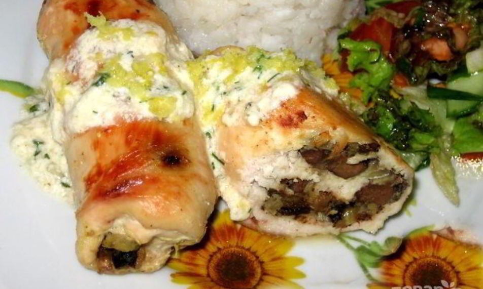 Рецепт куриные рулетики с начинкой из печени
