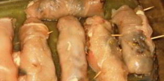 куриные рулетики с начинкой из печени