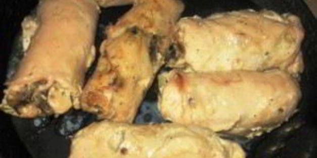 куриные рулетики с начинкой из печени