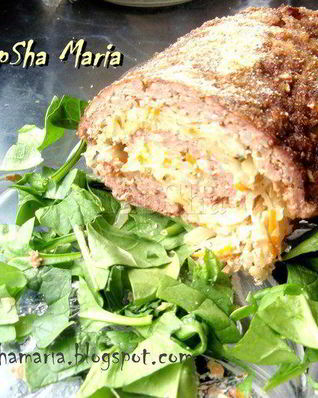 Мясной рулет с начинкой из капусты