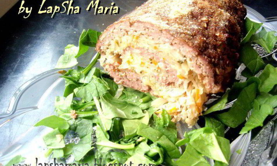 Рецепт мясной рулет с начинкой из капусты
