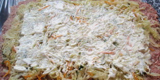 мясной рулет с начинкой из капусты