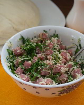 Начинка для рулета из ветчины