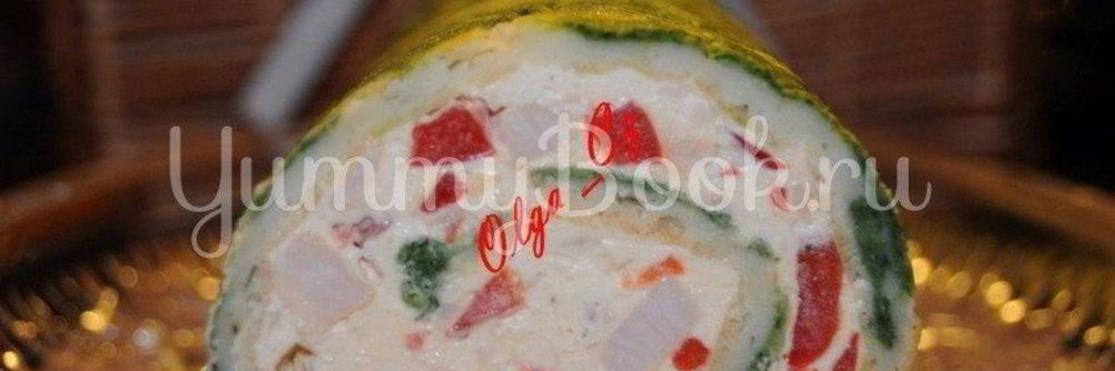 Пикантный рулет с ветчиной и перцем