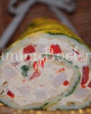 Пикантный рулет с ветчиной и перцем