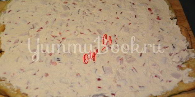 пикантный рулет с ветчиной и перцем