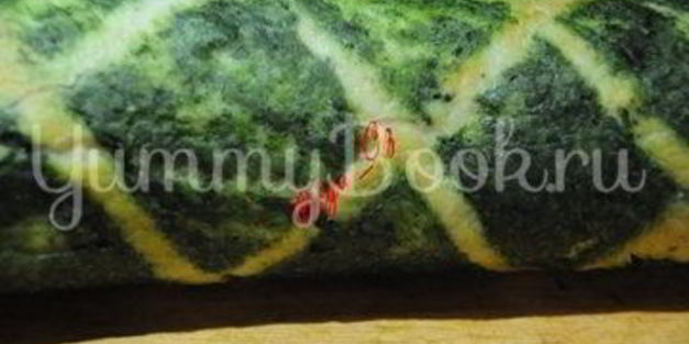 пикантный рулет с ветчиной и перцем