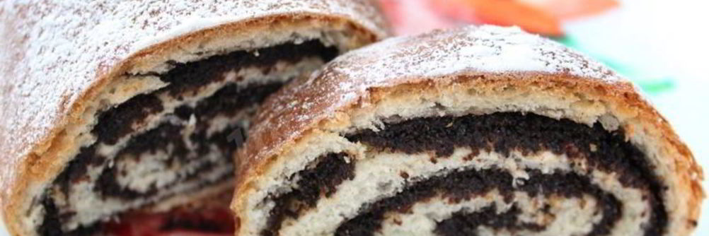 Постный рулет с маком