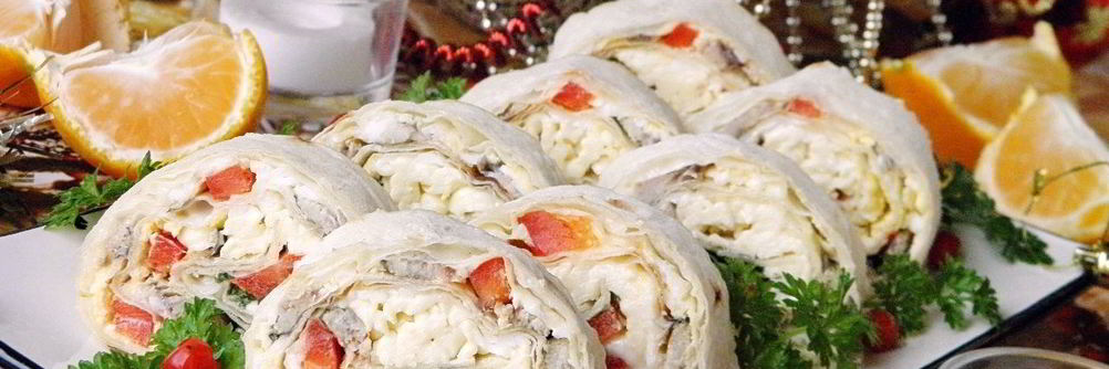 Рулет из лаваша на Новый Год