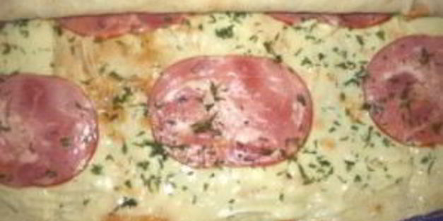 рулет из лаваша с ветчиной