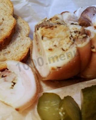 Рулет из подчеревка запеченный в духовке