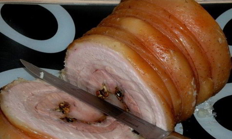 Рецепт рулет из пузанины в духовке