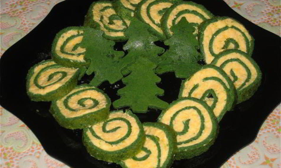 Рецепт рулет из шпината и сыром