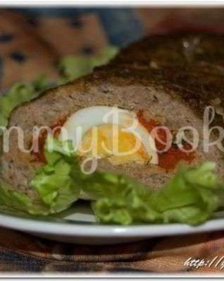 Рулет с индейки с запеченным перцем