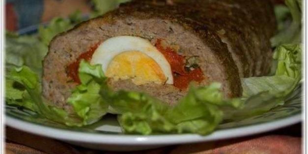 рулет с индейки с запеченным перцем