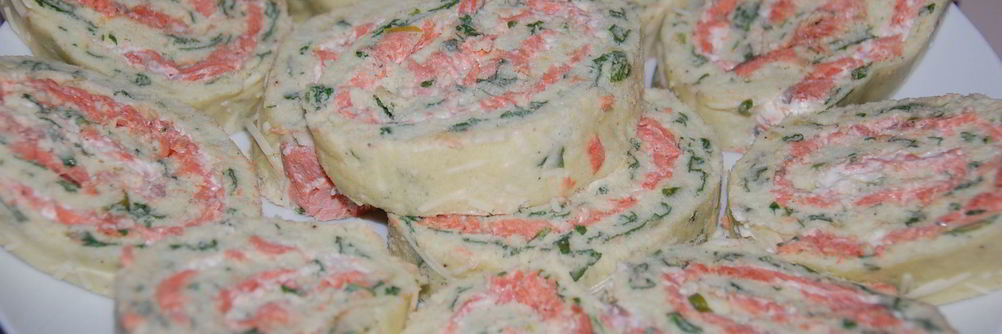 Рулет с лососем