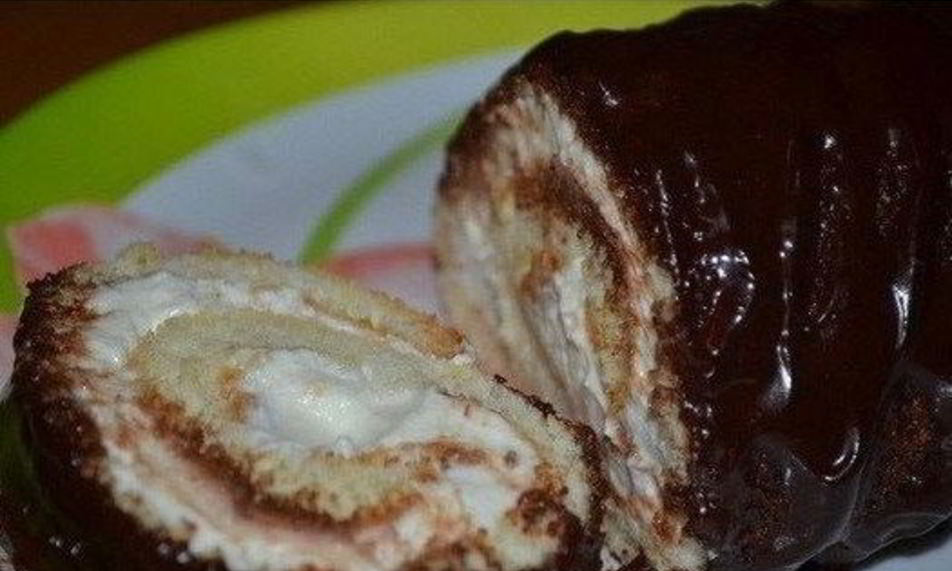 Рецепт рулет с творожной начинкой