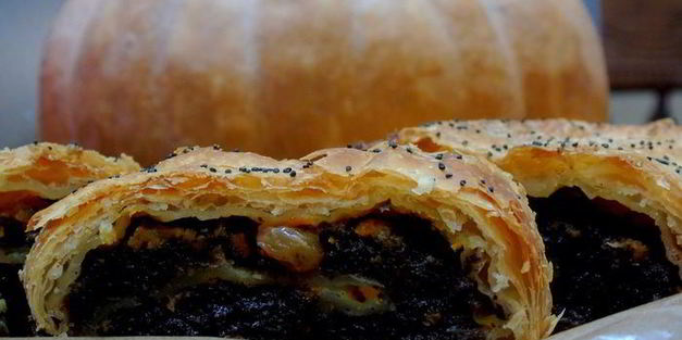 рулет с тыквой и маком