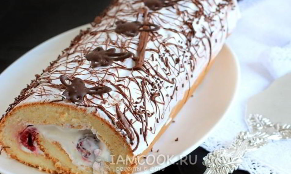 Рецепт рулет с вишней по-японски