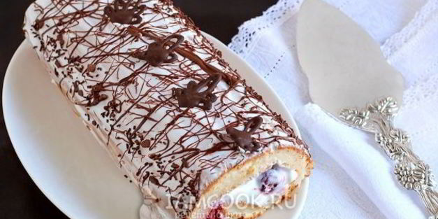 рулет с вишней по-японски