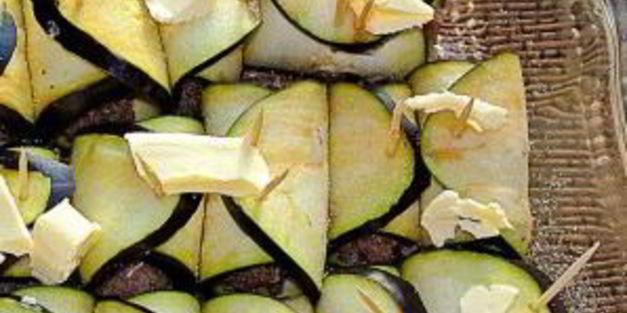 рулетики из баклажанов с фаршем