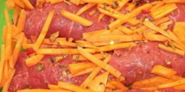 рулетики из говядины с черносливом