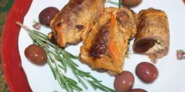 рулетики из говядины с черносливом