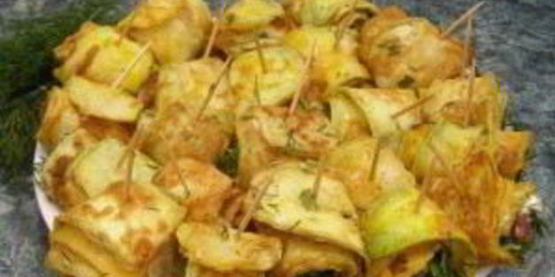 рулетики из кабачков с курицей