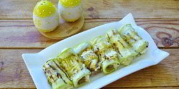 рулетики из кабачков с лисичками