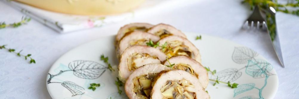 Рулетики из свинины с грибами