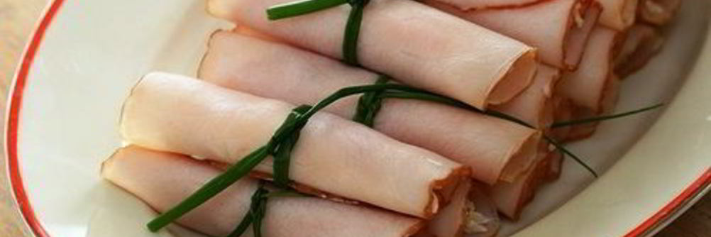 Рулетики из ветчины с грибами