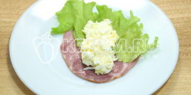 рулетики из ветчины